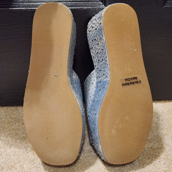 DOLL DENIM FLATFORM EMBELLISHED SANDAL - Picture 4 of 5